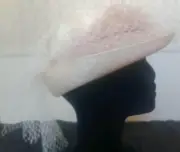 Vintage 50s Style Myer Hat with Feather and Net Detail New w Tag
