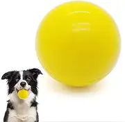 Dog Balls Indestructible,Floating Bouncy Solid Rubber Balls for Dogs Aggressive Chewers Large Breed,Durable Tough Dog Toy Ball for Medium Large Dogs to Fetch,Play,Chew-2.75"(Yellow)