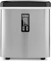 Maxkon Electric Ice Maker Machine, 16.2kgs in 24 Hours, 3.2L Larger Water Tank, Self-Clean Ice Maker Countertop Compact Potable Ice Maker with Ice Scoop and Basket for Home/Kitchen/Office