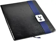 Team Merchandise A5 Tottenham Hotspur FC Faux Leather Executive Notebook, Black/Blue