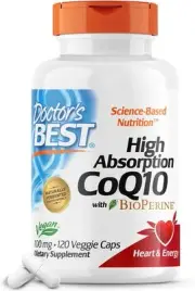Doctor's Best High Absorption CoQ10 with Bioperine, Heart Health & Energy Produc