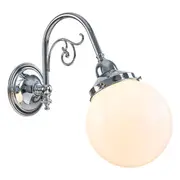 Lorna Chrome Wall Lights Melbourne Gloss White Glass Period Lighting Sphere Victoriana Inspirations