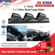 Black 52mm Auto A Pillar Pod 3 Triple Gauge Holder Mount Pod Bendable Universal (for: Renault)