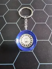 BBS RS (SILVER + BLUE) JDM RACING WHEELS KEYCHAIN KEYRING *