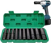 Electric Socket Wrench Set - Connector Socket 1/2 Inch,10X Joint Drive Bending, Battery Ratchet Wrench, Anti-Slip Grip For Household Use