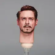 1/6 Man Tony Stark Head Sculpt Fit 12'' Male Action Figure Body Model Toys