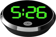 Electronic Clock for Dashboard, Round Vehicle Air Vent Clocks, Portable Vehicle LED Digital Watches Clock for Car, Home, Dorm, Suvs, Auto