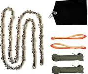 [Homyall] 48 Inch High Reach Tree Limb Hand Rope Chain Saw Cuts Branches Easily Manual Pocket Chainsaw with 62 Sharp Blades on Both Sides for Gardening Camping Hiking Survival Gear