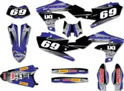 Yamaha WR 450 F 2019 - 2023 full custom graphics kit BLUE STEEL style decals