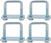 Garende Set of 4 U Bolt Brackets for Leaf Spring, Ideal for Marine and Trailer Use, 7.94x10.5 cm