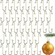 100 Pack Gold Ornament Hooks - Christmas Tree Decoration Hangers