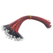 100pcs Lot 20cm Pre Wired 5mm LED Light Lamp Bulb Prewired Emitting Diodes9659