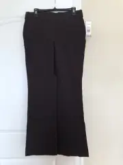 NWT Kim Rogers Pull On Bootcut Brown Pants Stretch Slimming Size 8