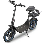 VALK Electric Scooter with Seat, 30km Range, Disc brakes, 14" Tyres, Motorised eScooter for Adults Teens Commuter
