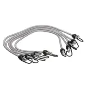 Elastic Shock Bungee Cords, 3/4 in. Hooks, 30 in. Long, Pack of 5