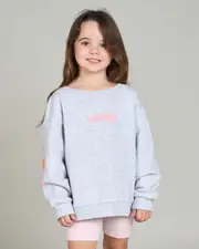 [Rip Curl] Rip Curl Toddlers' Rainbow Tide Print Sweatshirt in Grey Marle Size 5-6 5-6 Grey Marle