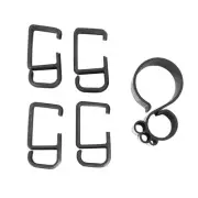 VIVO Black Cable Clip Kit for Monitor Stands | 1 Pole Clip + 4 Arm Clips