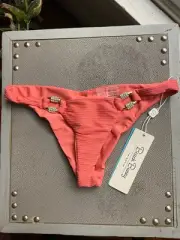 Beach Bunny Madagascar Glam Skimpy Rose Bikini Bottom Only Small See Full Descri