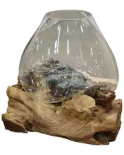 Harp & Finial Bali Natural Glass Bowl - Natural Root & Glass