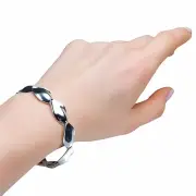 Swarovski Sterling Silver Petal Bangle Size Small $440