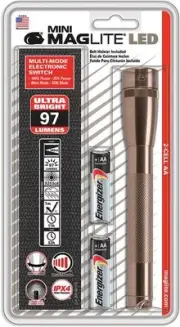 Mag-Lite Bronze Battery Powered 11-Hour SOS Strobe LED Mini Flashlight - SP22JYH