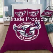 Manly Sea Eagles Logo Doona / Duvet Cover and 2 Pillow Slips