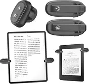 [2 Clips] Finger Ring Page Turner Remote for Kindle Paperwhite Remote Page Turner Accessories for Kindle Clip Clicker Rechargeable Page Turner for Ipad Android Tablets Phone Camera Triggers