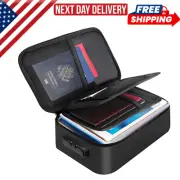 Portable Fireproof Safe 3-Layer Box Transportation For Docs, Media Valuables