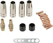 ALAGPNPMZH 19pcs Contact Tip Welding Torch Nozzle MB-15AK Argon Arc Welding Tool 0.8mm Nozzle Contact Tip for 15AK MIG/MAG Welding Nozzle