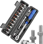 Motorcycle Torque Wrench Set, Bike Tool Kit, Socket Wrenches Tools Sets Adjustable for Road Mountain Fit Most Screw Extension Bar Included Travel