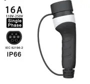EV Charger Type2 Plug Adapter 16A 32A EVSE Charger Female Car Side IEC62196-2 Convertor 1 Phase 3 Phase for Electric Vehicle Car 16A 3.5KW 1 Phase