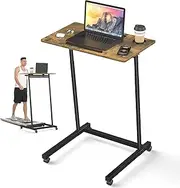 Eocnrhe Treadmill Desk, Walking Pad Desk, Standing Desk for Walking Pad, Small Standing Desk with Wheels, Portable Desk for Laptop, Rolling Desk Adjustable Height, Mobile Standing Desk, Bedside Table