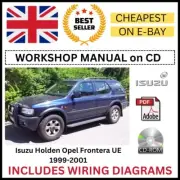 Isuzu Holden Opel Frontera UE 1999-2001 Workshop Service Manual ON CD + WIRING