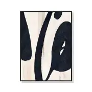 NNEDSZ Wall Art 70cmx100cm Black Ink Black Frame Canvas