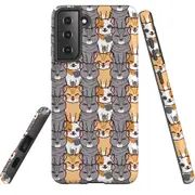 For Samsung Galaxy S22+ Plus Case, Armour Cover, Seamless Cats