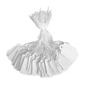 1000Pc White Jewelry Price Tag for Jewelry clothing Tag w/string Hanging Tag