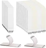 32Pairs Picture Hanging Strips Removable Black/White Adhesive Poster Strips Damage Free Picture Hanging Tape Multipurpose Picture Hanging Strips for Wall Art Hanging Frames Posters(White)