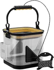 Fishing Bait Bucket,Clear Fish Lures Container - Multi-Purpose EVA Fish Basket Container, Portable Angler Accessories for Beginners Professionals Hiking Lakes Rivers Saltwater