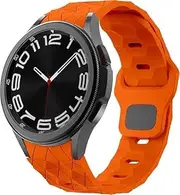 Rugged Band Compatible with Samsung Galaxy Watch 7 6 5 4 Bands 44mm 40mm/Galaxy Watch 6 Classic Bands 47mm 43mm/Galaxy Watch 5 Pro 45mm/Watch 4 Classic 46mm 42mm, No Gap Silicone Replacement Strap