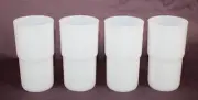 NEW Set of 4-Tupperware Sheer Ice White Stacking Tumblers Cups 12-oz # 2412