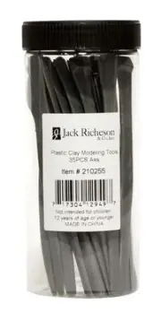 210255 Double Ended Clay Modeling Tool Assortment, Plastic, 6-1/4" W (Pack of...