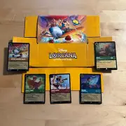 Disney Lorcana Azurite Sea League Storage Box Chipmunks And 5 Promo Cards
