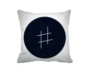 White Music Signature Black Throw Pillow Sleeping Sofa Cushion Cover