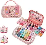 Girls Makeup Set, Girls Toys Children Makeup Set, Washable Make Up Set for Little Girls, Makeup Kit Toy , Princess Play Games Complete Makeup Kit with Mirrors Realistic Gift for Christmas, Birthday