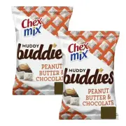 Chex Mix Muddy Buddies Peanut Butter & Chocolate 2 Pack Snack Mix 7oz!