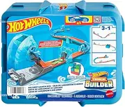 Hot Wheels Track Builder Playset Wind Gravity Pack with 1:64 Scale Toy Car & 12 Component Parts in Modular Storage Box