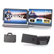 14" Portable Monitor Dual Laptop Screen Extender, 1080P Laptop Monitor