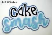 CAKE SMASH BIRTHDAY BOY TITLE premade paper piecing 3D die cut by Rhonda