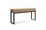 Design Square Talia Hallway Console Hall Table W/ 2-Drawers - Oak/Black