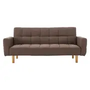 3 Seater Sarantino M3020 Linen Fabric Sofa Bed Lounge Couch Modular Furniture